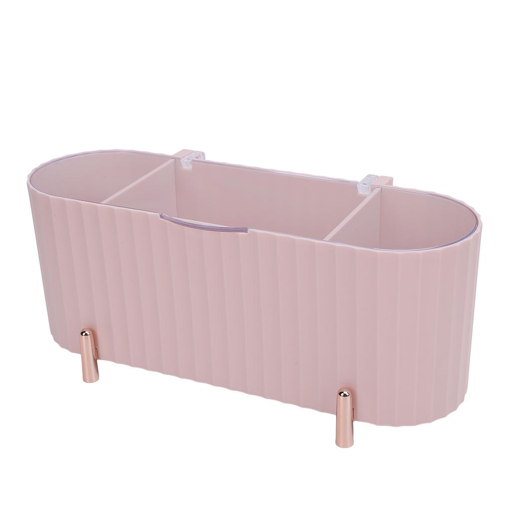Cotton Swabs Storage 3 Grids Cotton Swabs Dispenser Dust Resistant Desktop Lipstick Puffs Case for Home Nail Salon