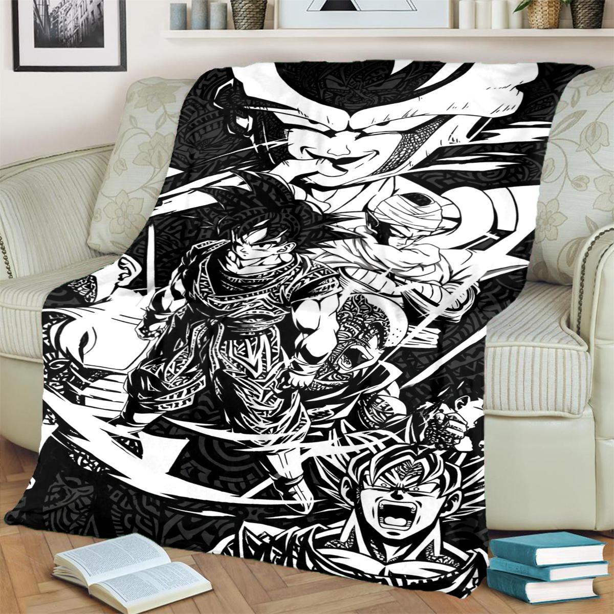 

Soft Dragon Ball! Pattern Blanket Warm Flannel for Bedrooms, Sofas, Beds, Chairs, Picnics, Travel 75x90cm