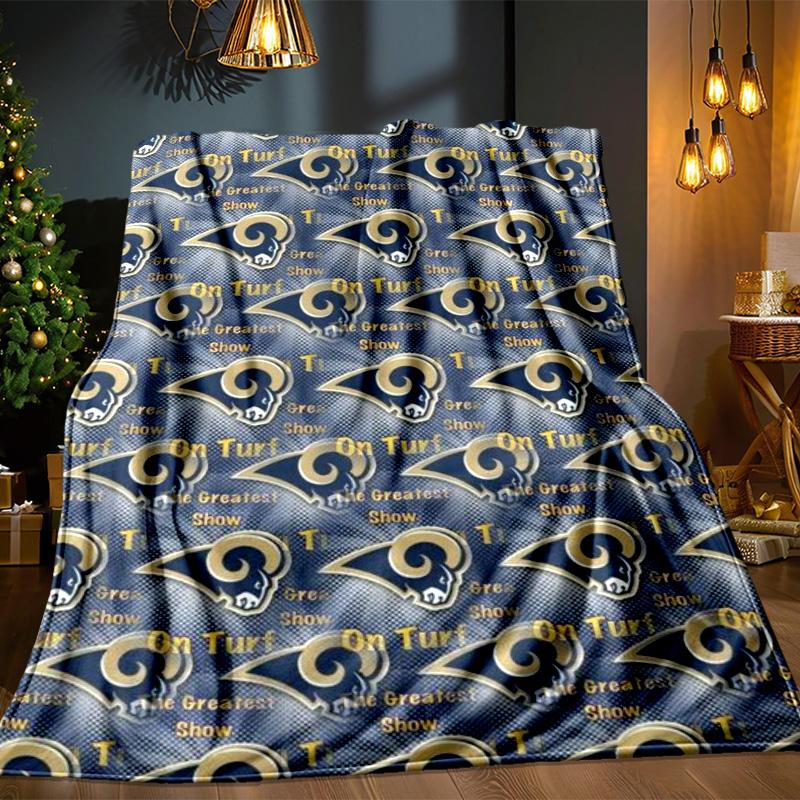 Los Angeles Rams Design Blanket Outdoor Flannel Blanket for Camping, Hiking, Garden Parties, Picnic Essentials,gift for Family and Friends