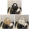 French Minimalist Chain Strap Small Square Purse With Lock Closure For Daily Use