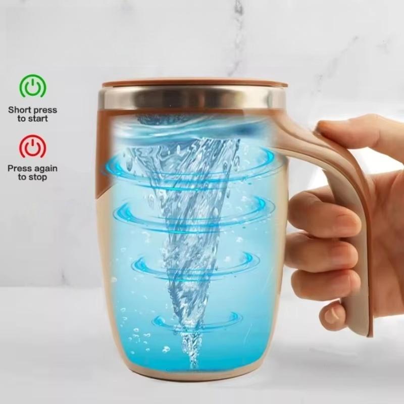 Automatischer Rührbecher Magnetischer Kaffeebecher 304 Edelstahl Effizientes Mischen Hält warm Leicht zu tragen Reinigen und pflegeleicht