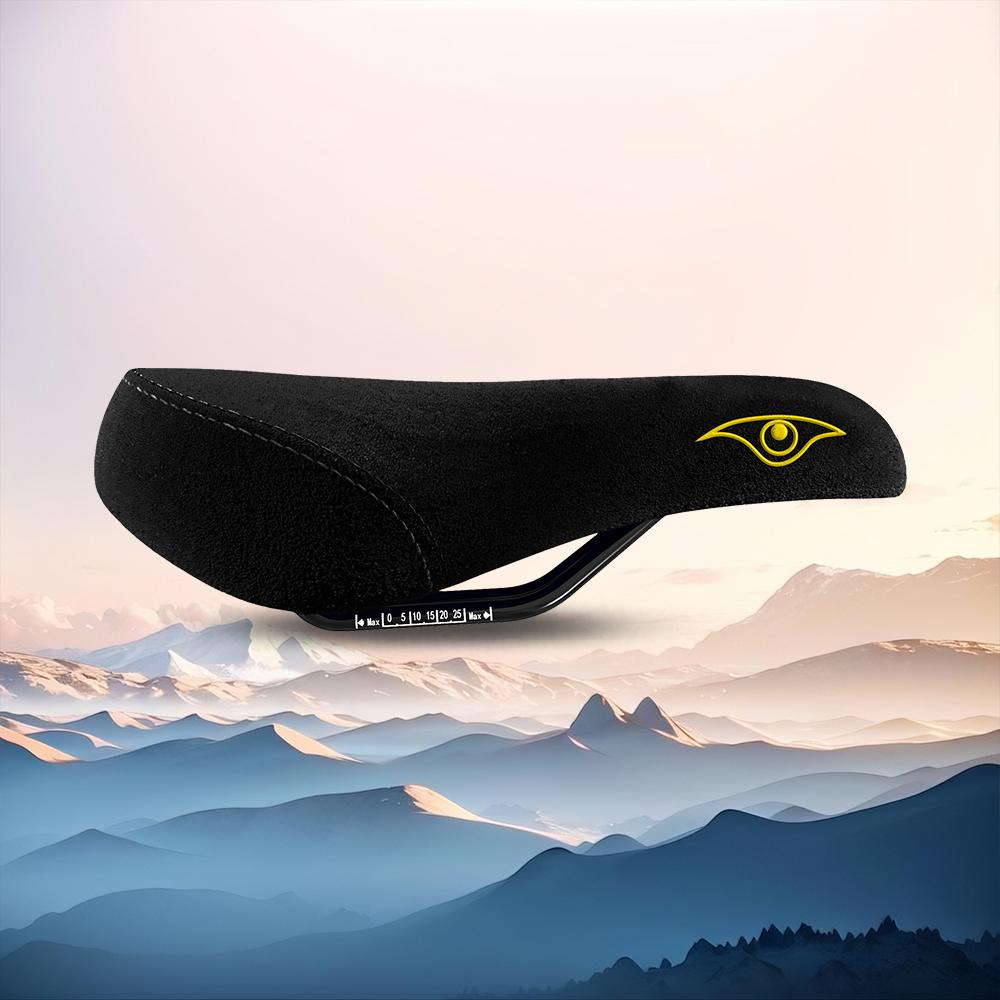 Funsea-Selle per Bicicletta, Stunt Impennata, Grande Sella BMX Cruiser, Flanella, Coprisella Ricamato Logo Binario 8mm, Occhio d'Aquila