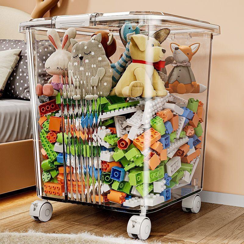 Transparent Multifunctional Storage Box: Large Capacity Plastic Organizer for Toys, Snacks, and Clothes