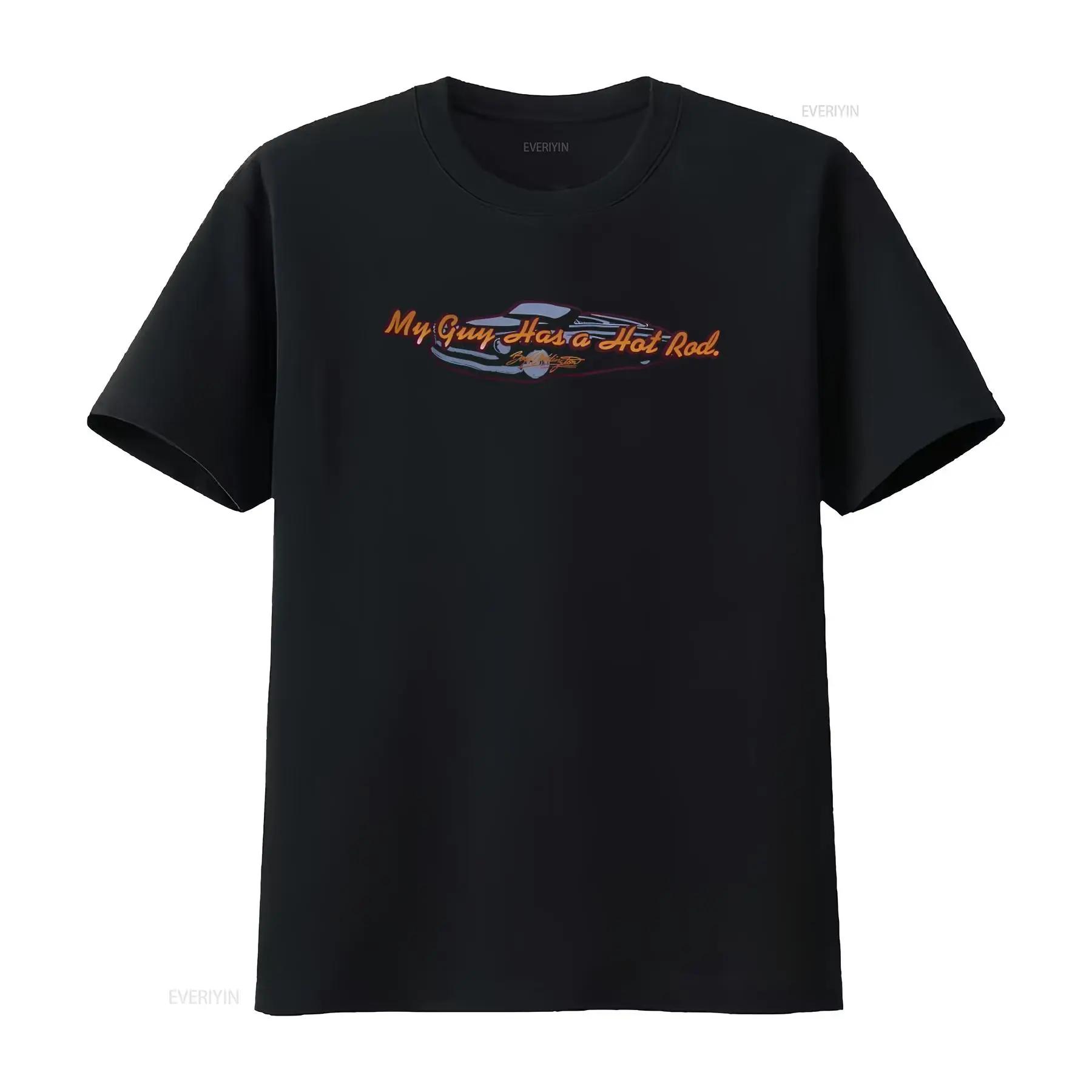 

My Guy Has a Hot Rod Boyd Coddington Women s Skinny T Shirt New Official American Designer vintage Washed Stretched homme - M... S разноцветный