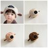 Korean Style Cute Sheep Hat Plush Faux Fur Bucket Hat Cute Children Lamb Hat  Baby