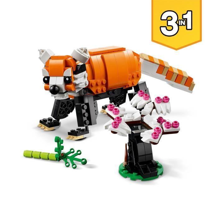LEGO 31129 Creator 3-en-1 Sa Majesté Le Tigre, Jouet Et Figurine Animaux, Se Transforme En Panda, Et Poisson, Enfants Dès 9 Ans
