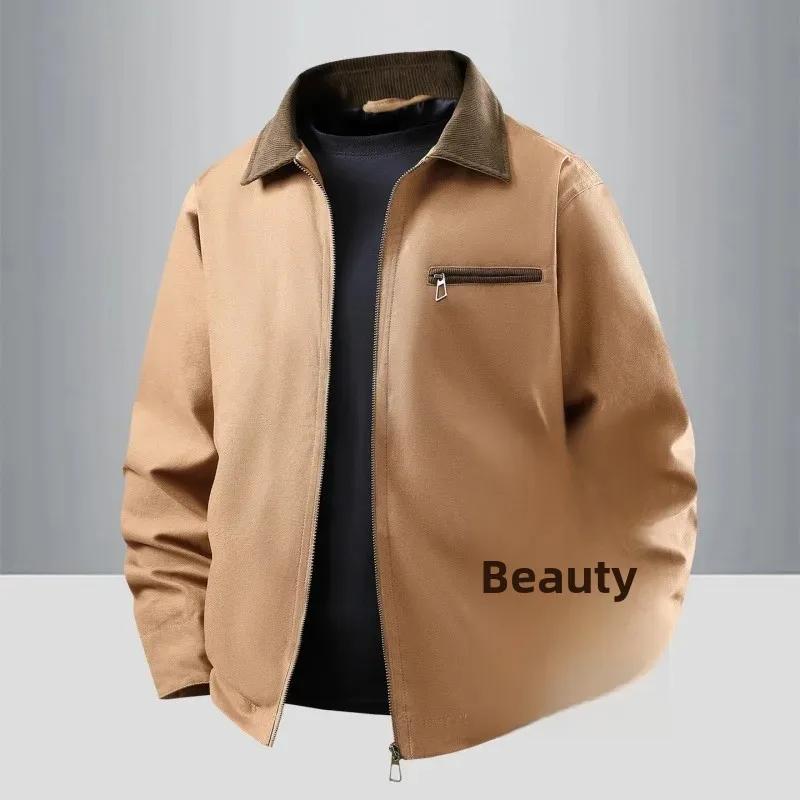 Outdoor Sports Casual Business Jacket Loose Fit Stand Collar Men's Outerwear Spring Autumn Lightweight Overcoat Men Jacket