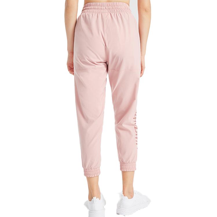 Li Ning Loose Fit Solid Color Sports Pants Women Bottoms Pink AYKQ202-2