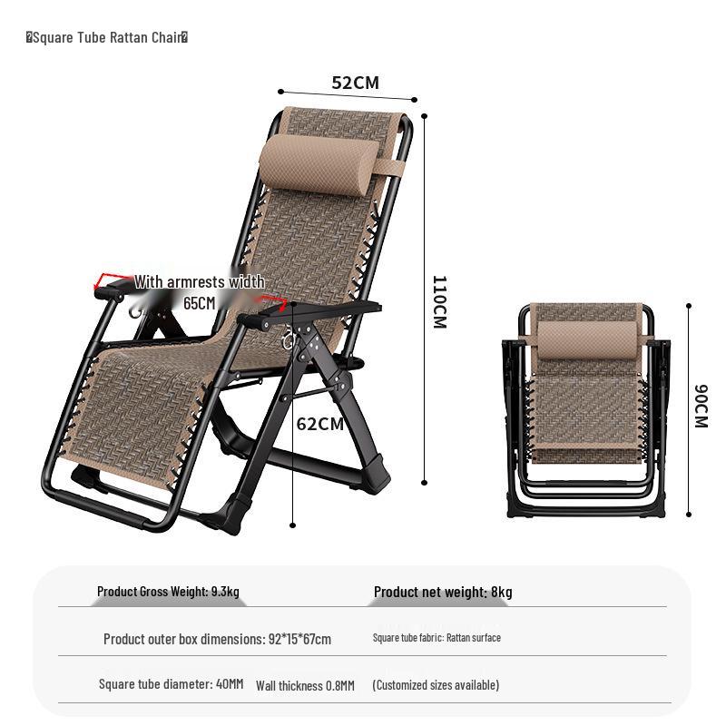 Adjustable Folding Chair: Sit or Recline with Backrest - Ideal for Napping at Home, Office, or Beach.