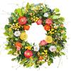 Spring Wreaths for Front Door, Soomeir Summer Peony Outdoor Wreath, Green Floral Door Decor for All Season Home Wall Wedding Farmhouse Holiday