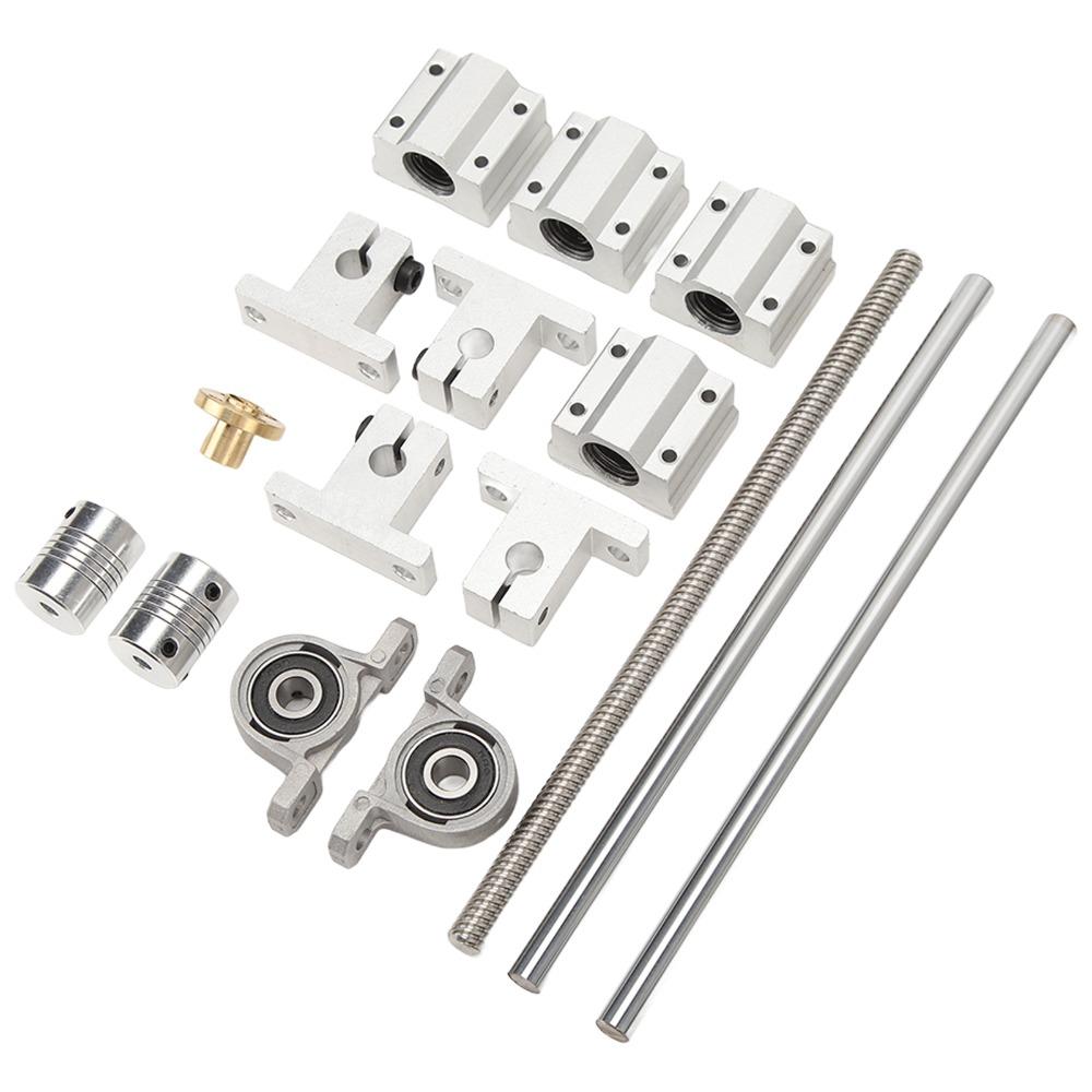 16pcs 8x200mm Rod Linear Motion Guide Rod SC8UU Block Flexible Shaft Coupling For DIY CNC Machine