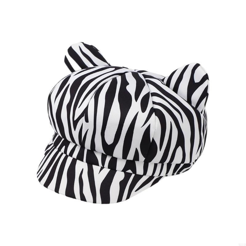 2025 New Stylish Cats Ear Hat for Women Cool Animal Pattern Hat 2000s Chauffeur Hat Vintage Newsboys Caps Dome Hat for