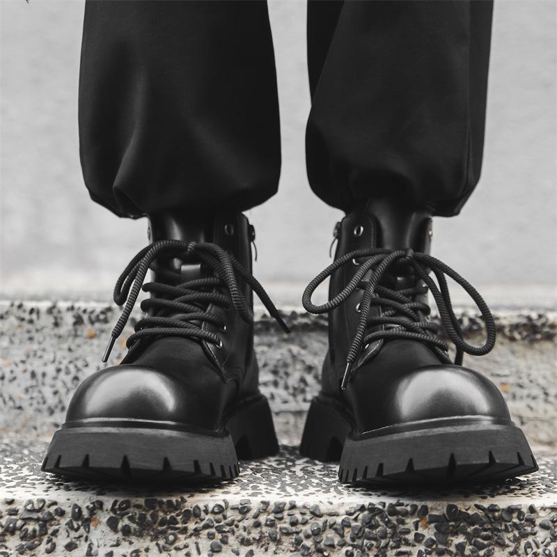 Popular men's Martin boots 2025 spring and autumn locomotive short boots British platform tooling boots 32056-J