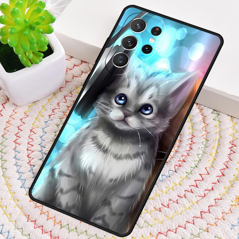 Cute Cat Animal Phone Case for Samsung Galaxy Note 10 Pro S26 Ultra S23 S24 FE S25 S21 S22 PLUS Shockproof Cove
