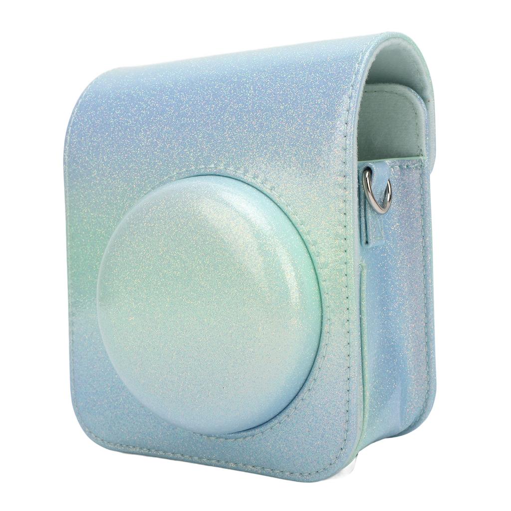 Instant Camera Case Rainproof Scratch Proof PU Leather Camera Protective Bag with Shoulder Strap