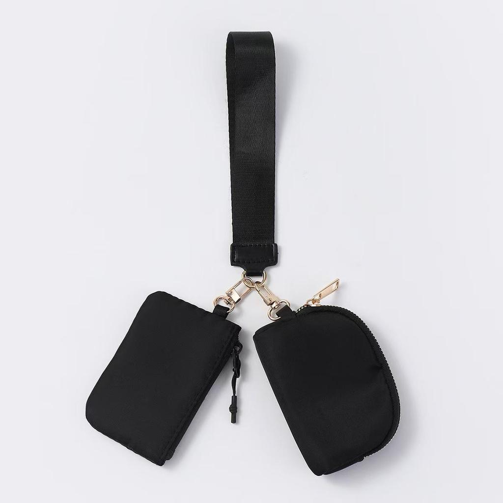 LULU-Style Waterproof Mini Wristlet & Coin Purse with Key Storage and Red Envelope Pocket