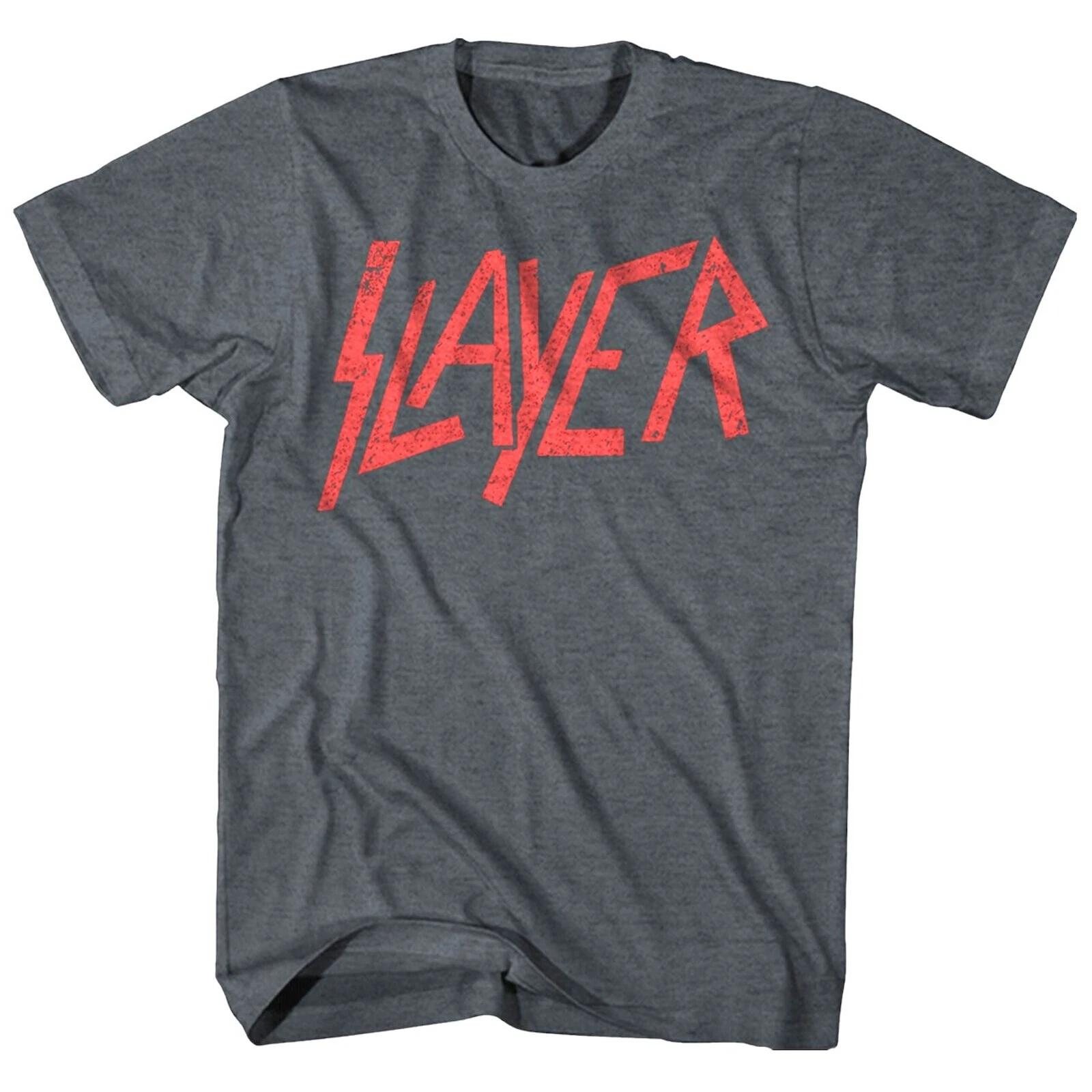 SLAYER cd cvr DISTRESSED LOGO RED LOGO Official SHIRT MED New OOP reign awaits 2XL