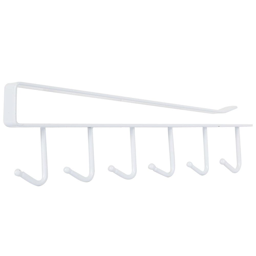 6 Hooks Under Shelf Cup Holder,Wine Glass Holder,Mug Cup Holder Hanger,Mutifunctional Kitchen Utensil Without Drilling Rack