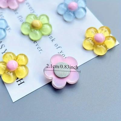 Ímãs Decorativos de Flores Fofas para Geladeira, Ímãs Personalizados para Quadro Branco de Escritório, Armários de Armazenamento