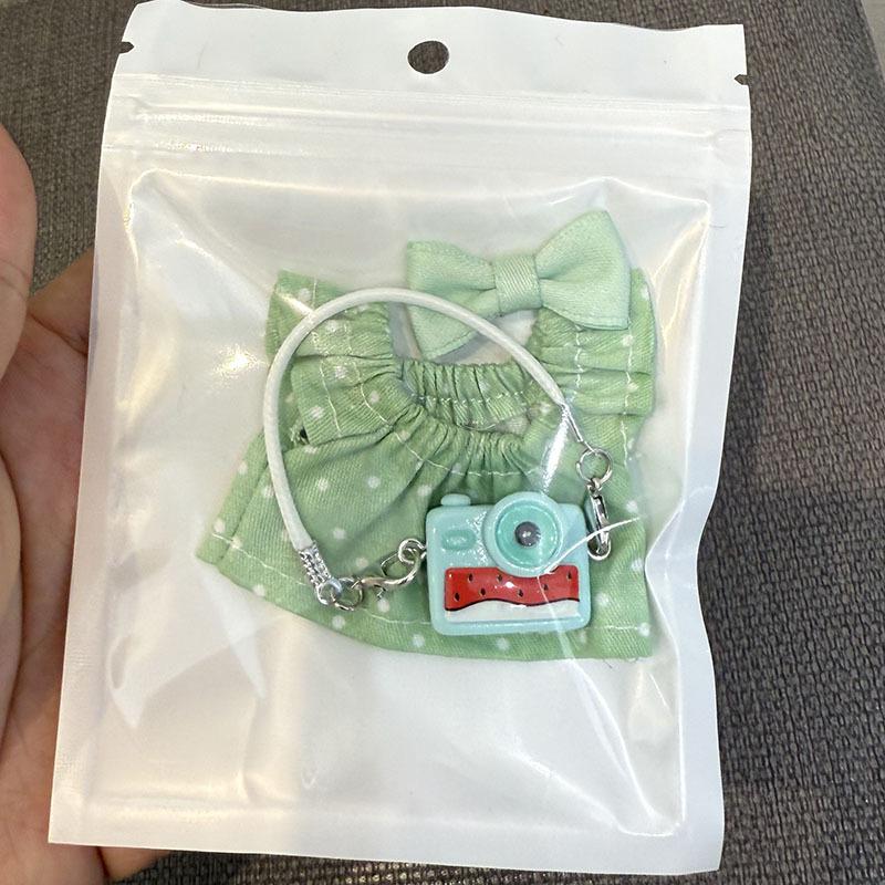 Non-Toxic For Mini Labubu 4.0 Pin For Love Series Dress 3Pcs Floral Skirt Set Doll Clothes Outfit Accessories Labubu Cute Outfit