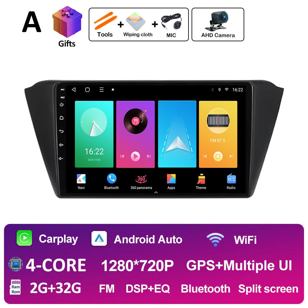 For Skoda Fabia 3 III 2015 - 2019 Android Intelligent System DSP Stereo QLED IPS Screen GPS Navigation Cooling fan WIFI No 2 din