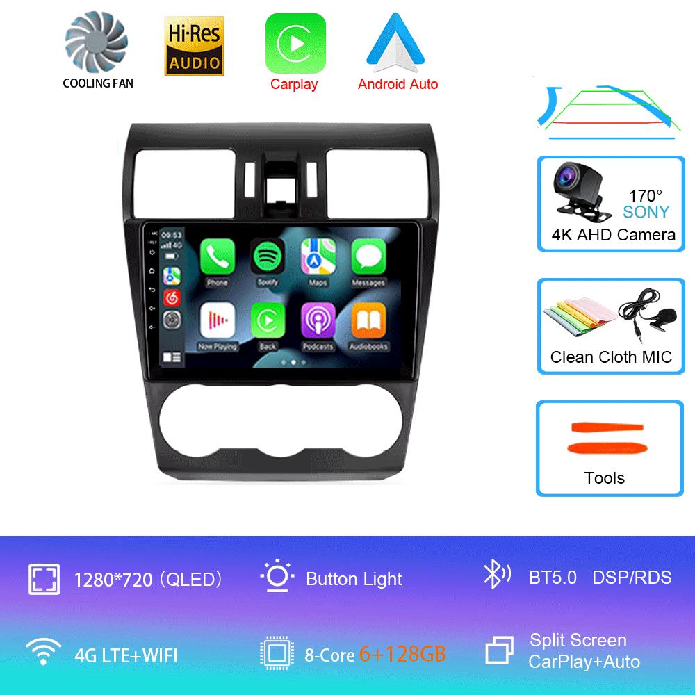 Car Radio Android 14 Carplay Multimedia Player For Subaru Forester 4 SJ XV WRX 2012- 2015 2018 Autoradio GPS Stereo Head Unit