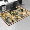 Charming Cat Garden Chair Mat Office Carpet for Home Decor, Suitable for Living Room, Bedroom, and Various Rooms