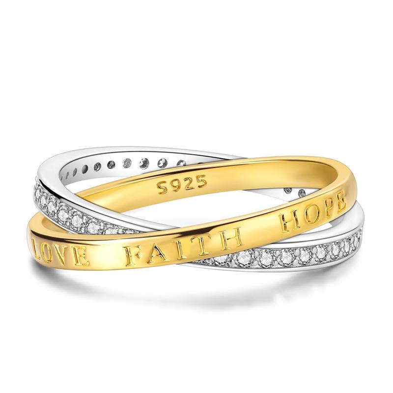 New Style 925 Silver Fashion Shining Zircon Ring Shiny Stone Simple Trendy Rings For Women Popular Wedding Jewelry Gift
