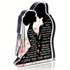 1pc Mr & Mrs Wedding Keepsake - Bride & Groom Acrylic Tabletop Display with Romantic Love Poem & Couple Names/ Date - Elegant Wedding Party Favors 
