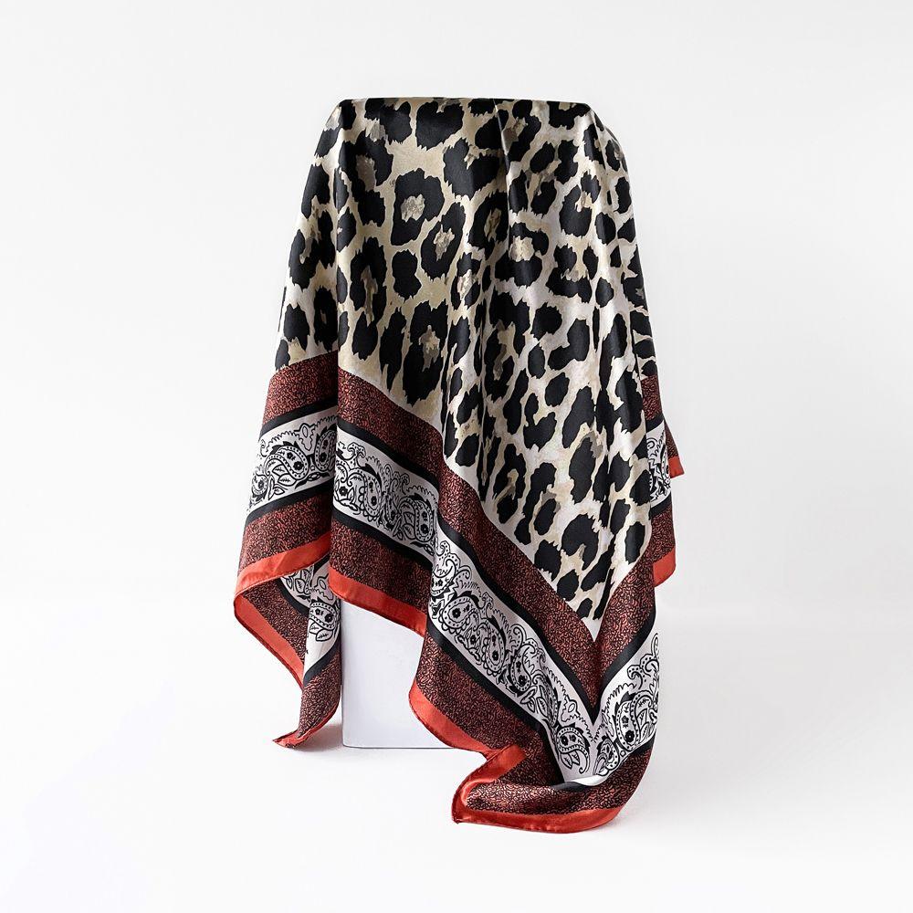 

Весенне-летний атласный длинный шарф для женщин, солнцезащитная шаль, модный атласный длинный шарф для красоты, универсальный дорожный шарф 90*90cm