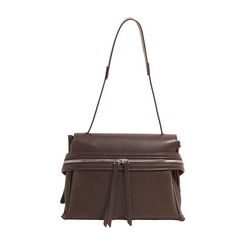 

Сумка Женская С Высококачественным Характером Для Поездок На Работу Под Мышку На Плечо Французская Простая Универсальная Сумка коричневый