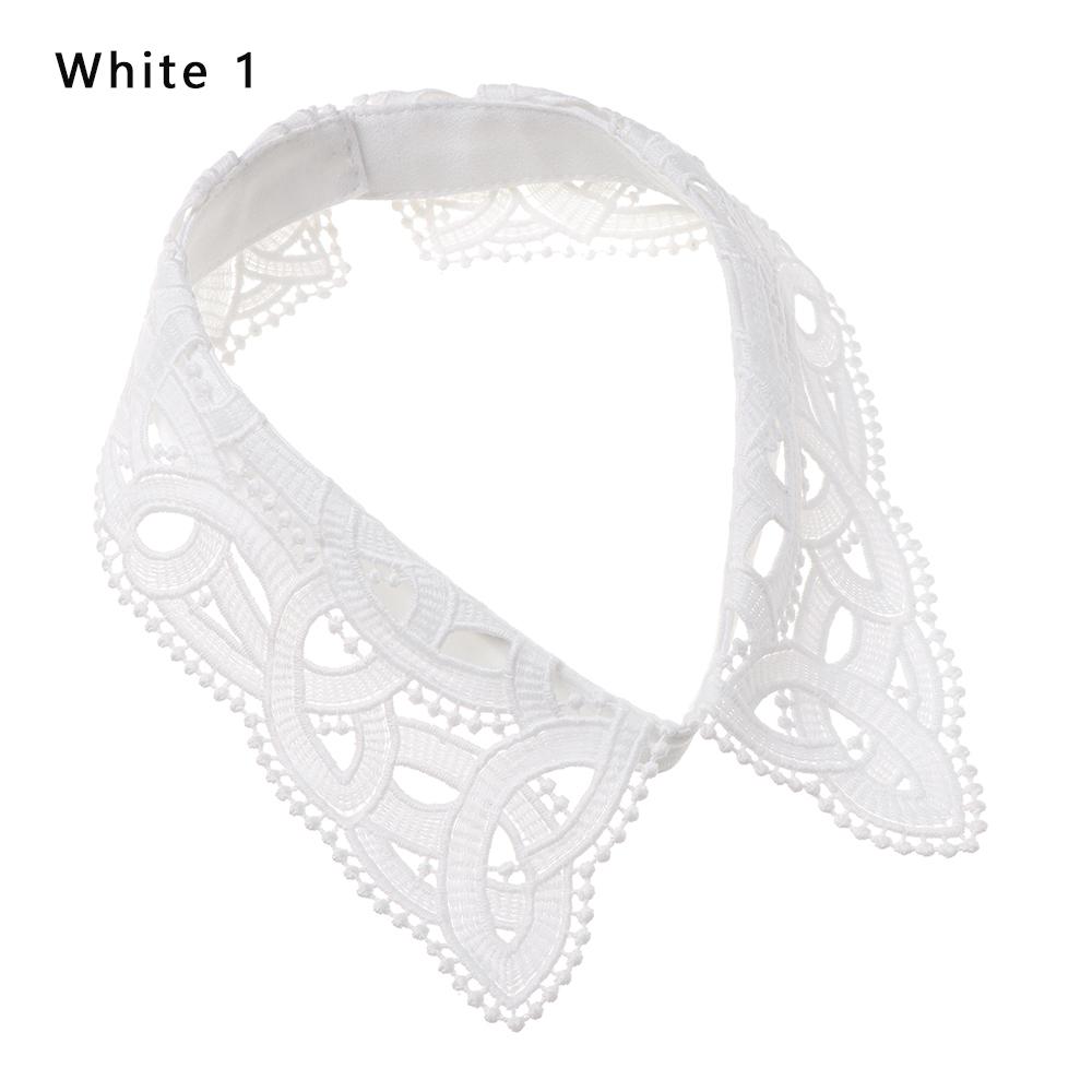 Classic Women Cotton Lace Fake Collar Vintage Detachable Clothes Accessories Lapel Blouse Top Shirt Collar False Collar DropShip