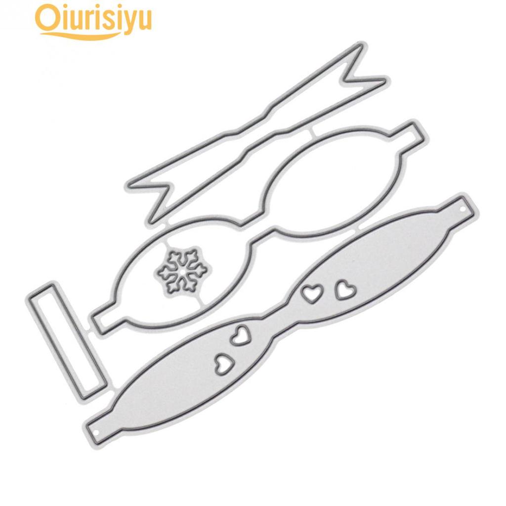 Buy Heart Bowknot Metal Cutting Die Handmade Embossing Stencil ...