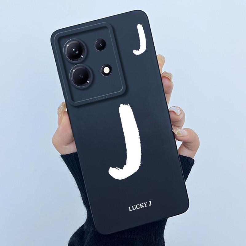 For Infinix Note 30 5G X6711/Note 30 Pro/30 VIP/30i/Note30 X6833B Case Lucky Initial Letter Soft Silicone Back Cover Phone Case