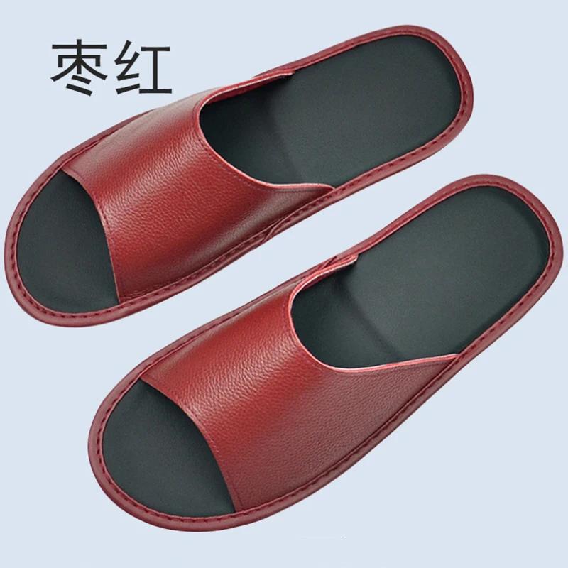 Prawdziwe Skórzane Kapcie Domowe Kapcie Letnie Sandały z Odkrytymi Palcami Męskie Damskie dla Seniorów Casualowe Jednosuwkowe Buty