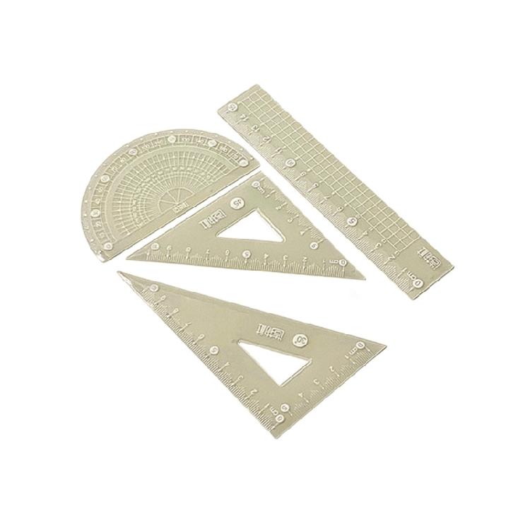 Student Geometry Tool Multifunctional Geometry Math Set with Straight Ruler Protractor Set Square For School Office
