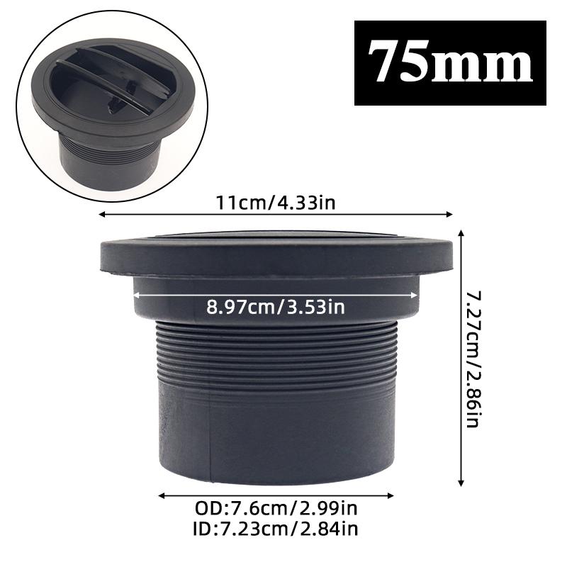 42/60/75/90mm Parking Diesel Heater Warm Air Vent Duct Pipe Outlet Rotatable Exhaust Joiner Connectorr For Car Truck VAN Camper