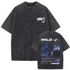 Washed Vintage Rapper Milo J    Music Album Logo Merch Tshirt Unisex Women Hip Hop Fashion Oversized T Shirts Streetwear