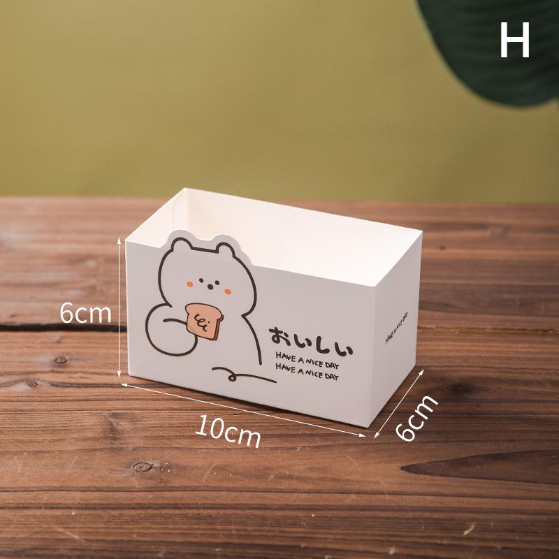 

10 шт. мультяшная упаковочная бумага для еды коробка для хлеба тостов сэндвичей бургеров завтраков на вынос бенто одноразовые упаковочные коробки для ресторана