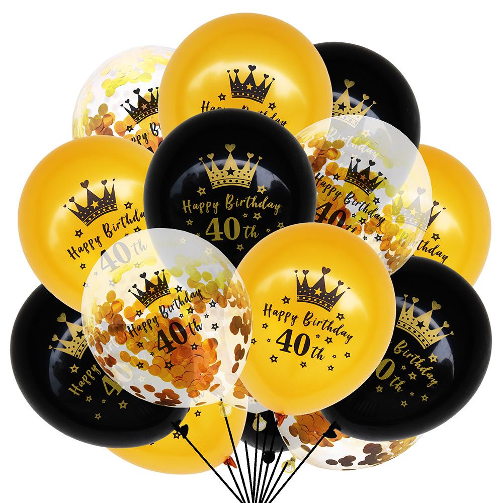 16-60 Year Old Birthday Balloon Confetti Set