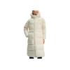 Fila Fitness Logo Comfortable Warm Casual Long Hooded Down Jacket Women Outerwear Vanilla-White A11W441908FIV