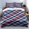 Red, Blue, White Plaid. Bedding Sets Duvet Cover Sets Duvet Covers Pillowcases(1 * Duvet Cover 2 * Pillowcases Without Duvet Insert)