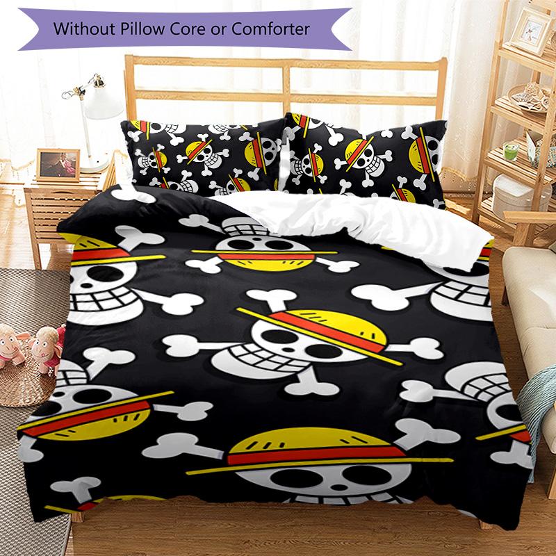 ONE PIECE 3pcs Bedding Set Duvet Cover Closure Includes 1 Duvet Cover & 2 Pillowcases for All Seasons Bedroom Home Dorm Decor
