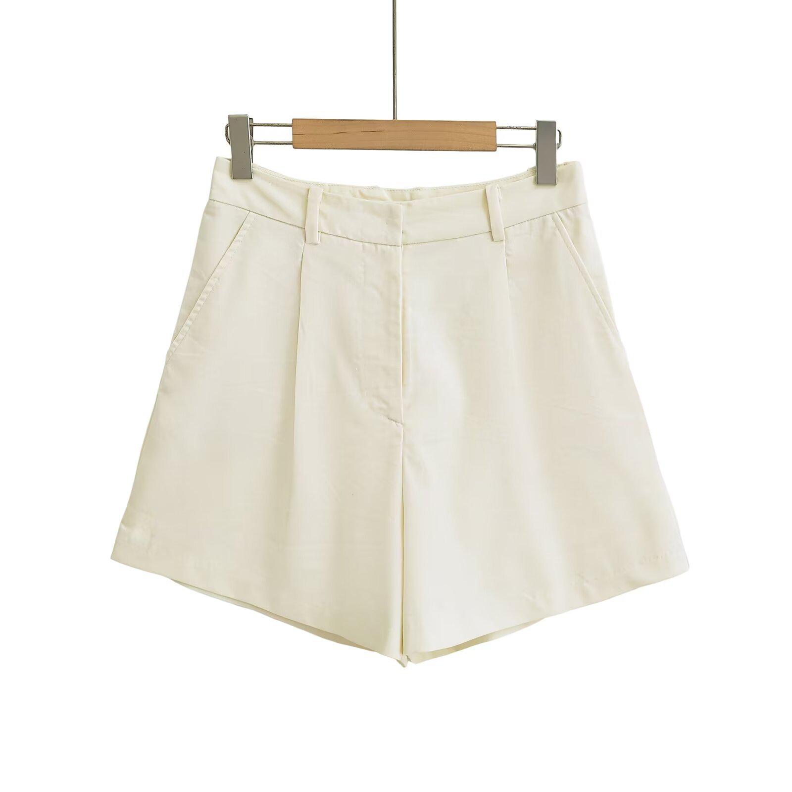 

ZARZ Женский льняной комплект в европейском и американском стиле: жилет и повседневные шорты Medium