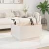  Coffee Table, White, 60x50x35 Cm, Solid Pine Wood