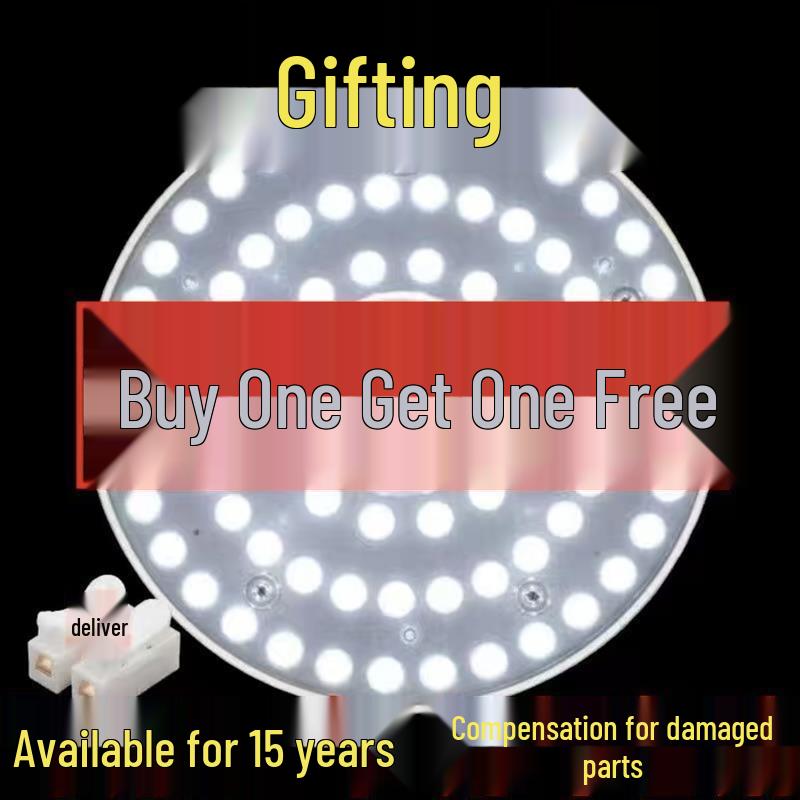LED Magnetic Round Ceiling Light with Core and Strip Light Plate