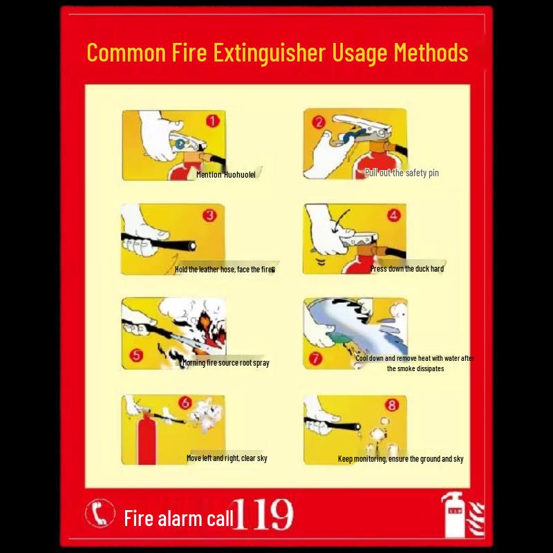 Miaojiayi Fire Extinguisher & Hydrant Instruction Stickers