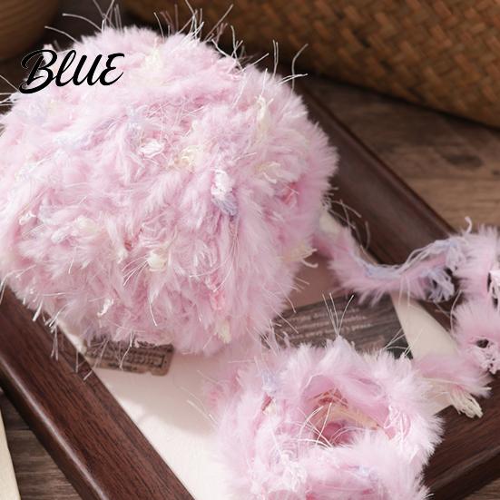 Smooth Weaving Yarn 33M Faux Fur Blend Yarn Soft Fuzzy Mohair for Crochet Thread Knitting DIY Sweater Scarf Hat Colorful Craft Beginners Knitting