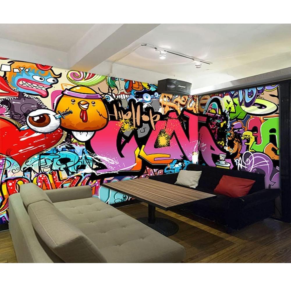 Graffiti Mural Colorful Graffiti Wallpaper Suitable For Bedroom Living Room Restaurant Wallpaper