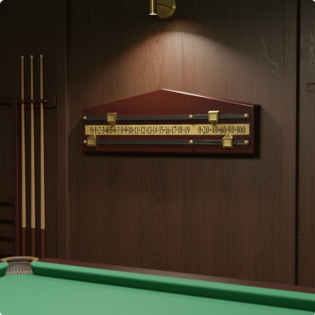 Wooden Snooker Scorer Sturdy Wood Snooker Scoreboard Wall Mounted Score Counter Vintage Design Game Room Equipment for Man Cave